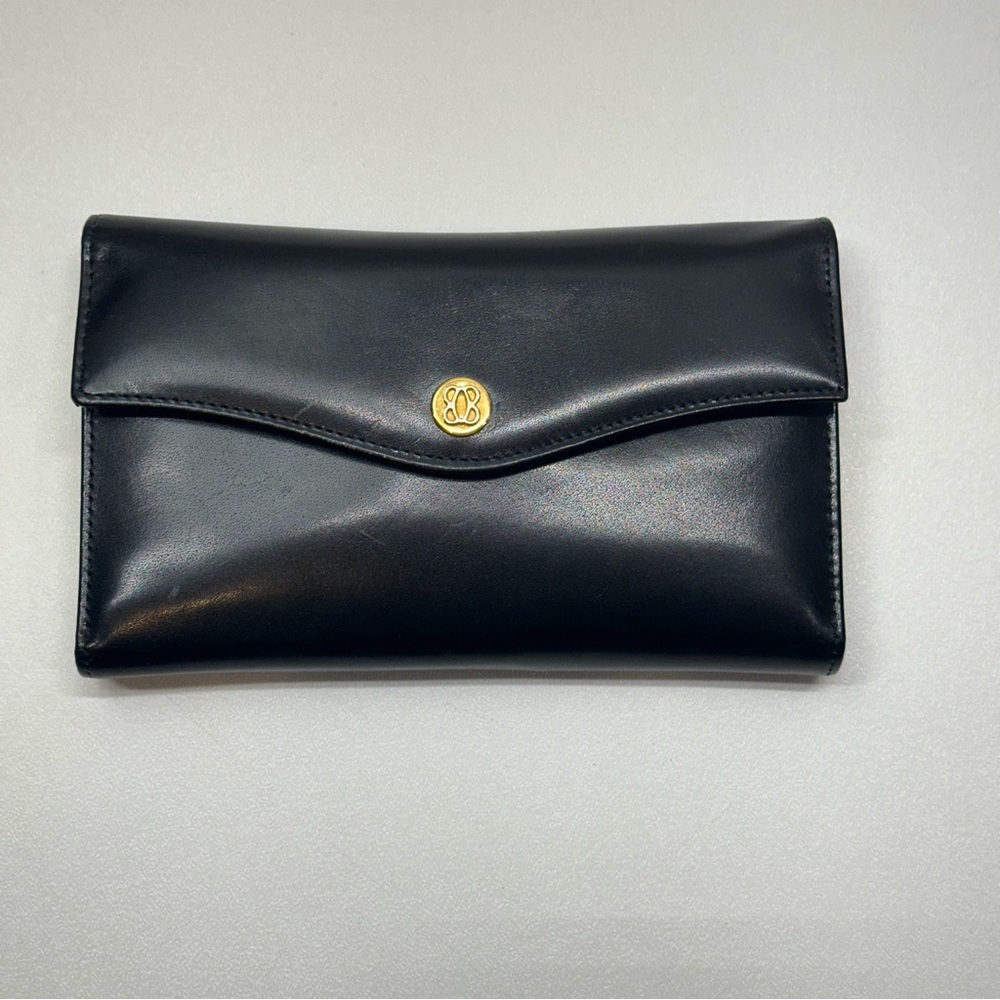Vintage Bosca Women’s Full Grain Trifold Checkbook Wallet Organizer